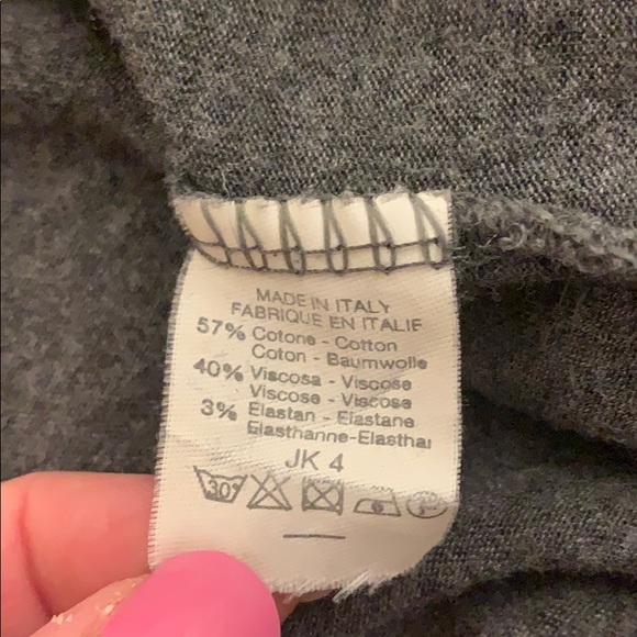 Brandy Melville Gray V-Neck Long Sleeve Top - Picture 11 of 11